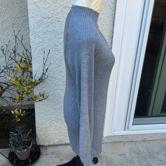 Song of Style Revolve Erin Grey Ribbed Wool Blend Sweater Dress Size XS - Picture 5 of 9
